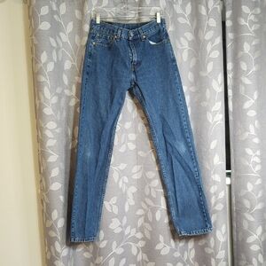 Levi's 505 Blue Straight Denim Jeans 30x34